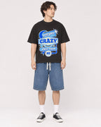 Mockup Boxy Heavyweight Tee Black male full-body 03