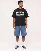 Mockup Boxy Heavyweight Tee Black male full-body 15