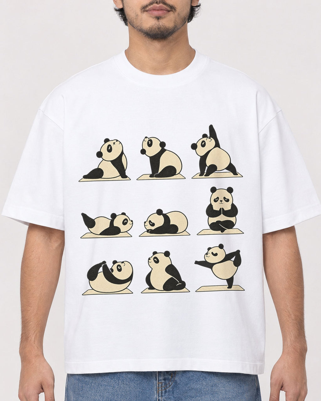Mockup Boxy Heavyweight Tee White male close-up 02
