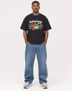 Mockup Boxy Heavyweight Tee Black male full-body 14