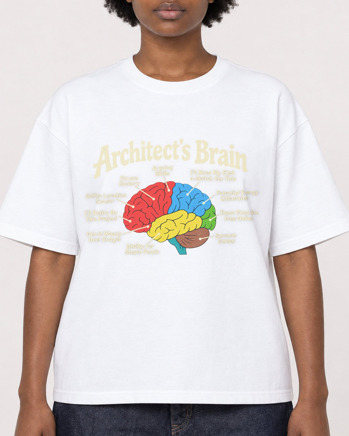 Mockup Boxy Heavyweight Tee White female close-up 14