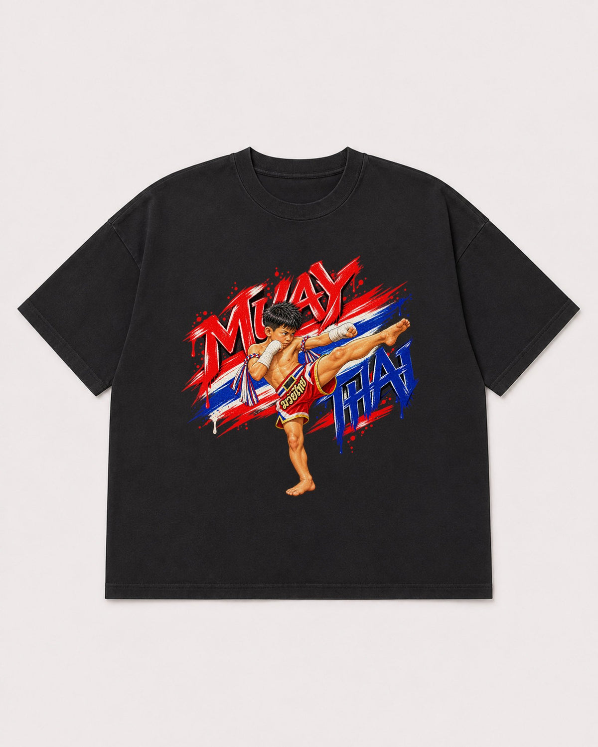 Mockup Boxy Heavyweight Tee Black product