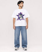 Mockup Boxy Heavyweight Tee White male full-body 02