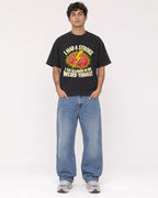 Mockup Boxy Heavyweight Tee Black male full-body 06