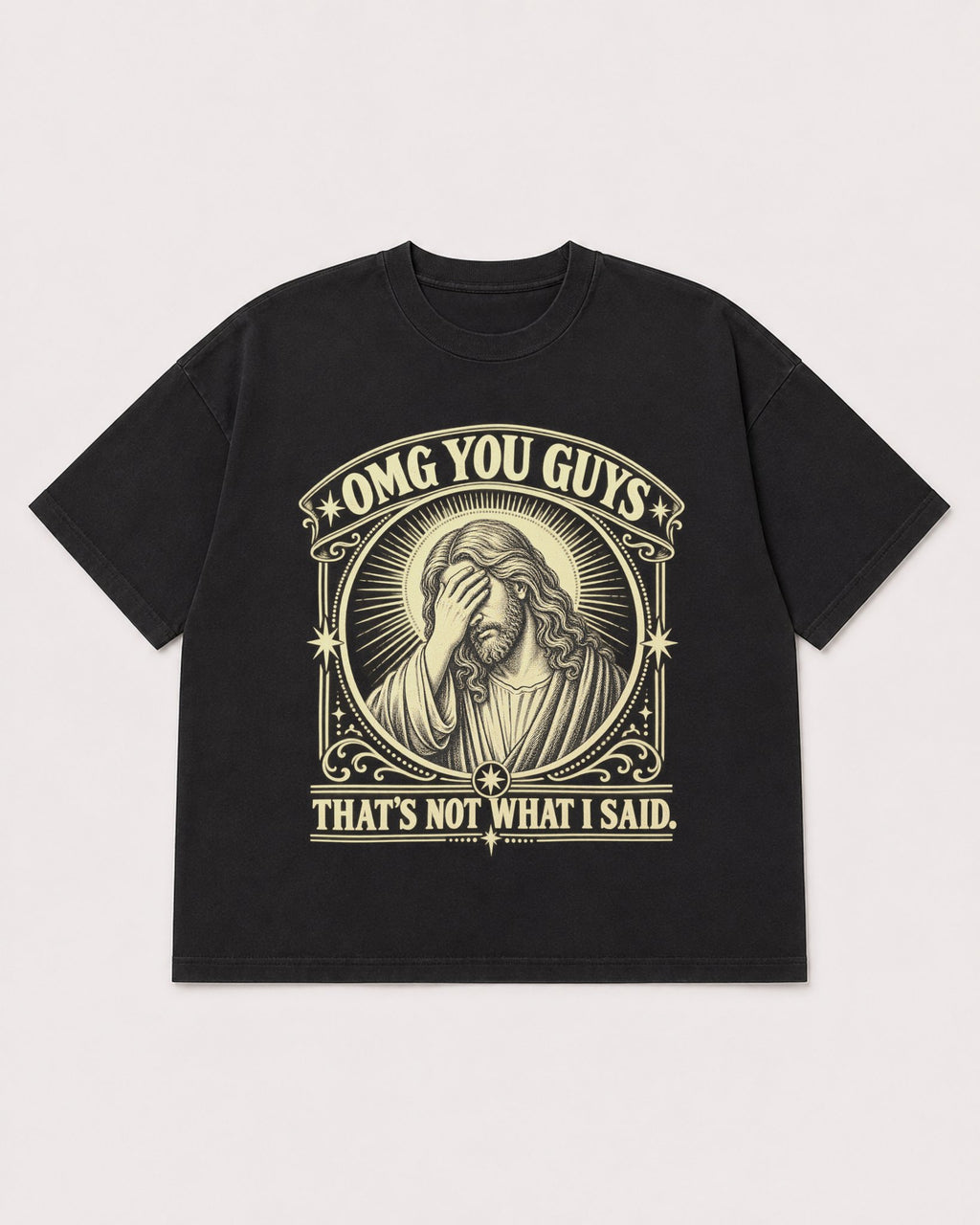 Mockup Boxy Heavyweight Tee Black product