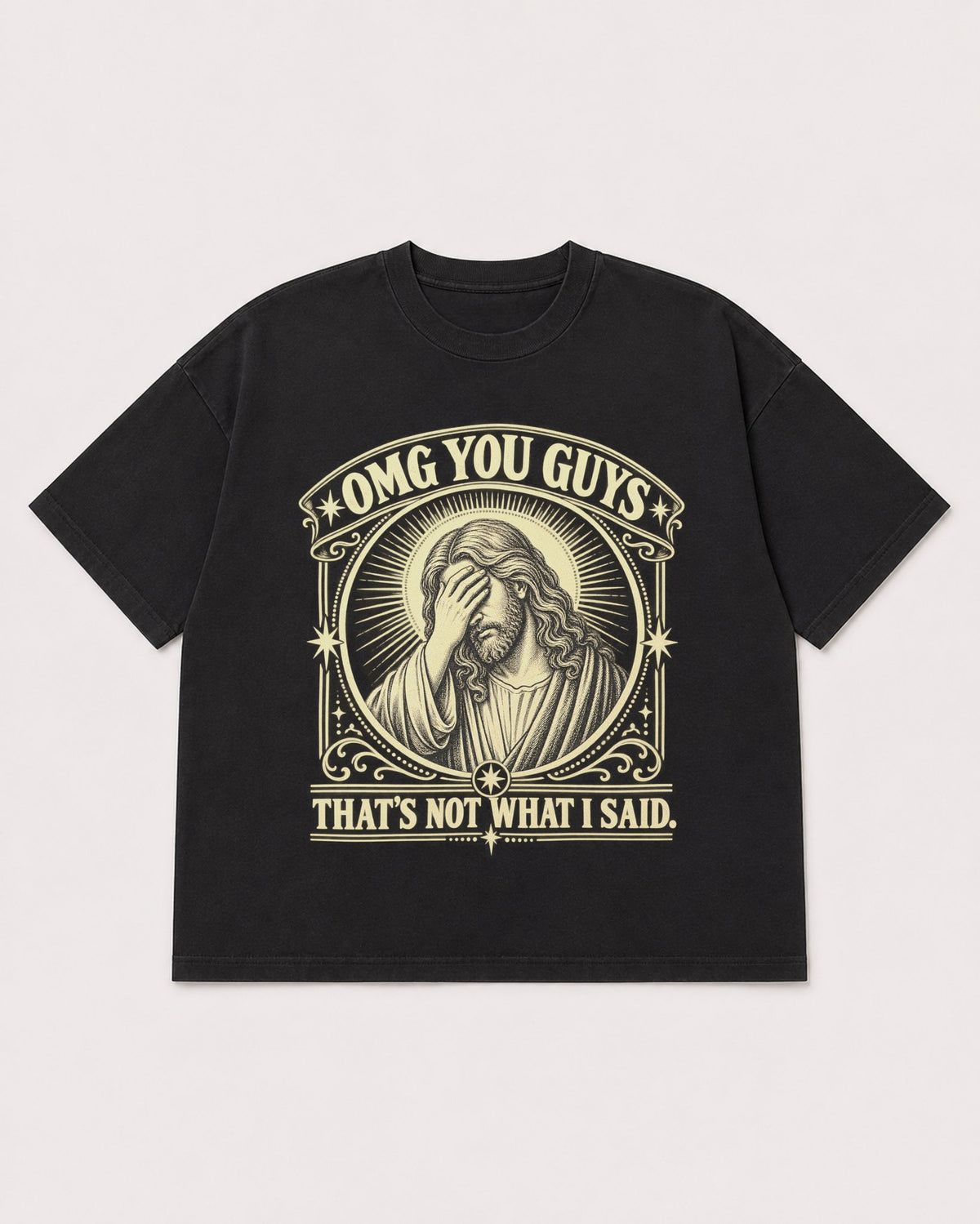 Mockup Boxy Heavyweight Tee Black product