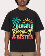 Mockup Boxy Heavyweight Tee Black male close-up 04