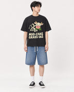 Mockup Boxy Heavyweight Tee Black male full-body 31