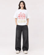 Mockup Boxy Heavyweight Tee White female full-body 03