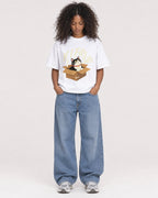 Mockup Boxy Heavyweight Tee White female full-body 05