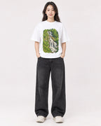 Mockup Boxy Heavyweight Tee White female full-body 03