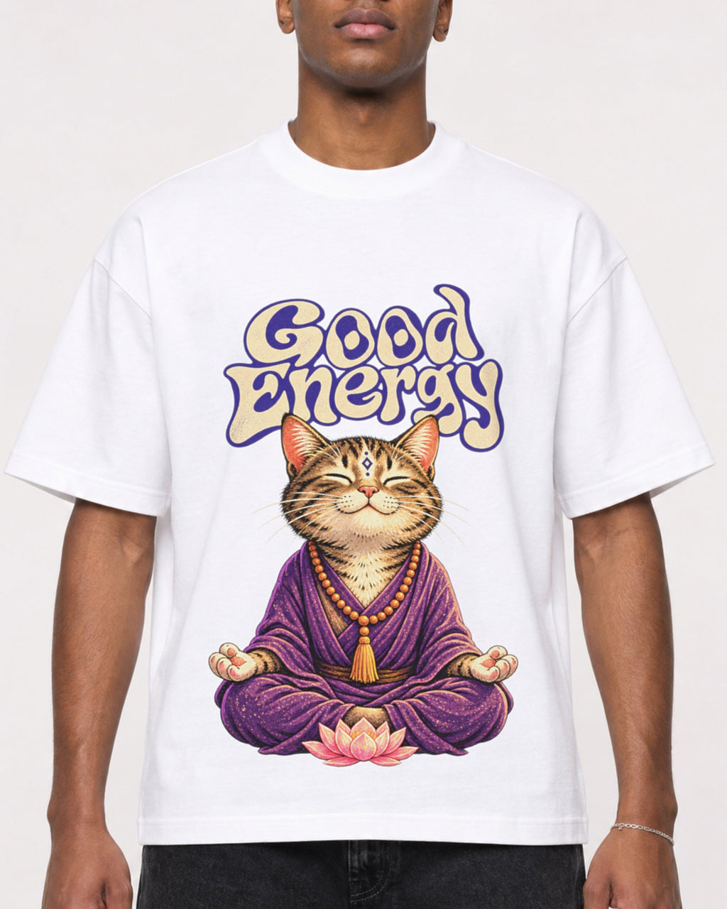 Mockup Boxy Heavyweight Tee White male close-up 15