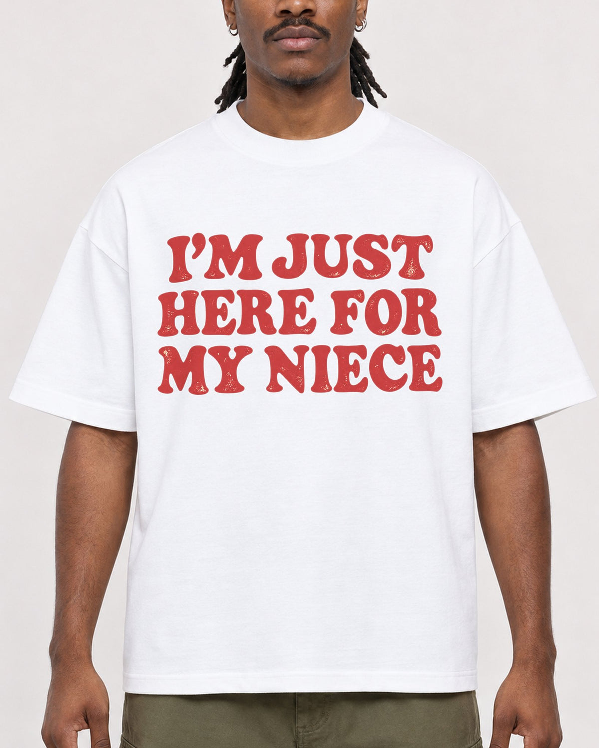 Mockup Boxy Heavyweight Tee White male close-up 34