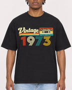Mockup Boxy Heavyweight Tee Black male close-up 05