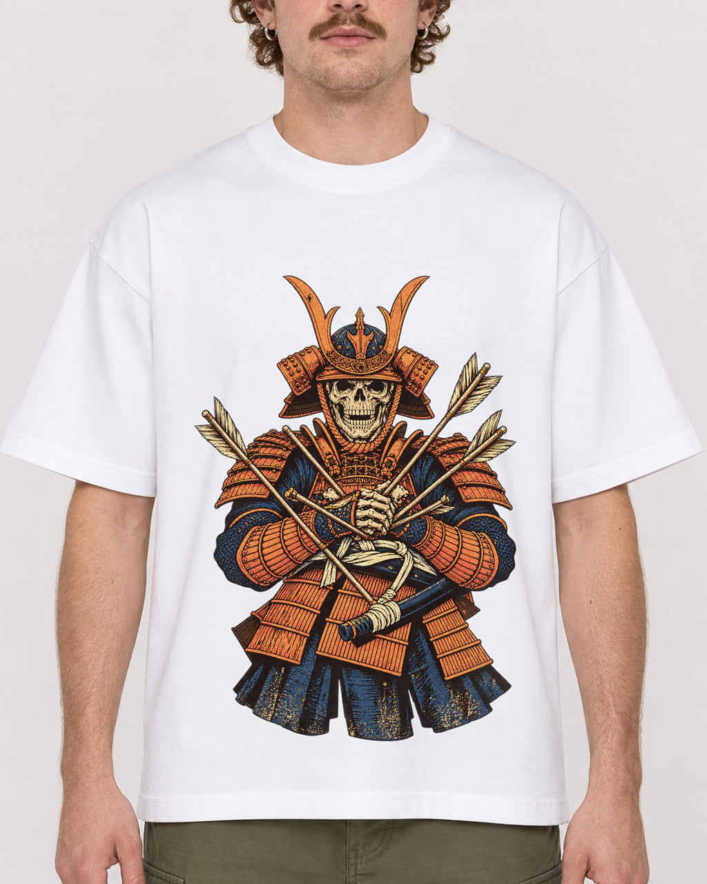 Mockup Boxy Heavyweight Tee White male close-up 09