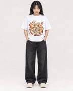 Mockup Boxy Heavyweight Tee White female full-body 13