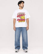 Mockup Boxy Heavyweight Tee White male full-body 02