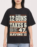 Mockup Boxy Heavyweight Tee Black female close-up 31