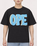 Mockup Boxy Heavyweight Tee Black male close-up 01