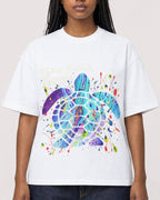 Mockup Boxy Heavyweight Tee White female close-up 04