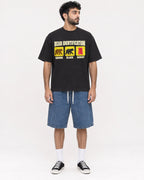 Mockup Boxy Heavyweight Tee Black male full-body 07