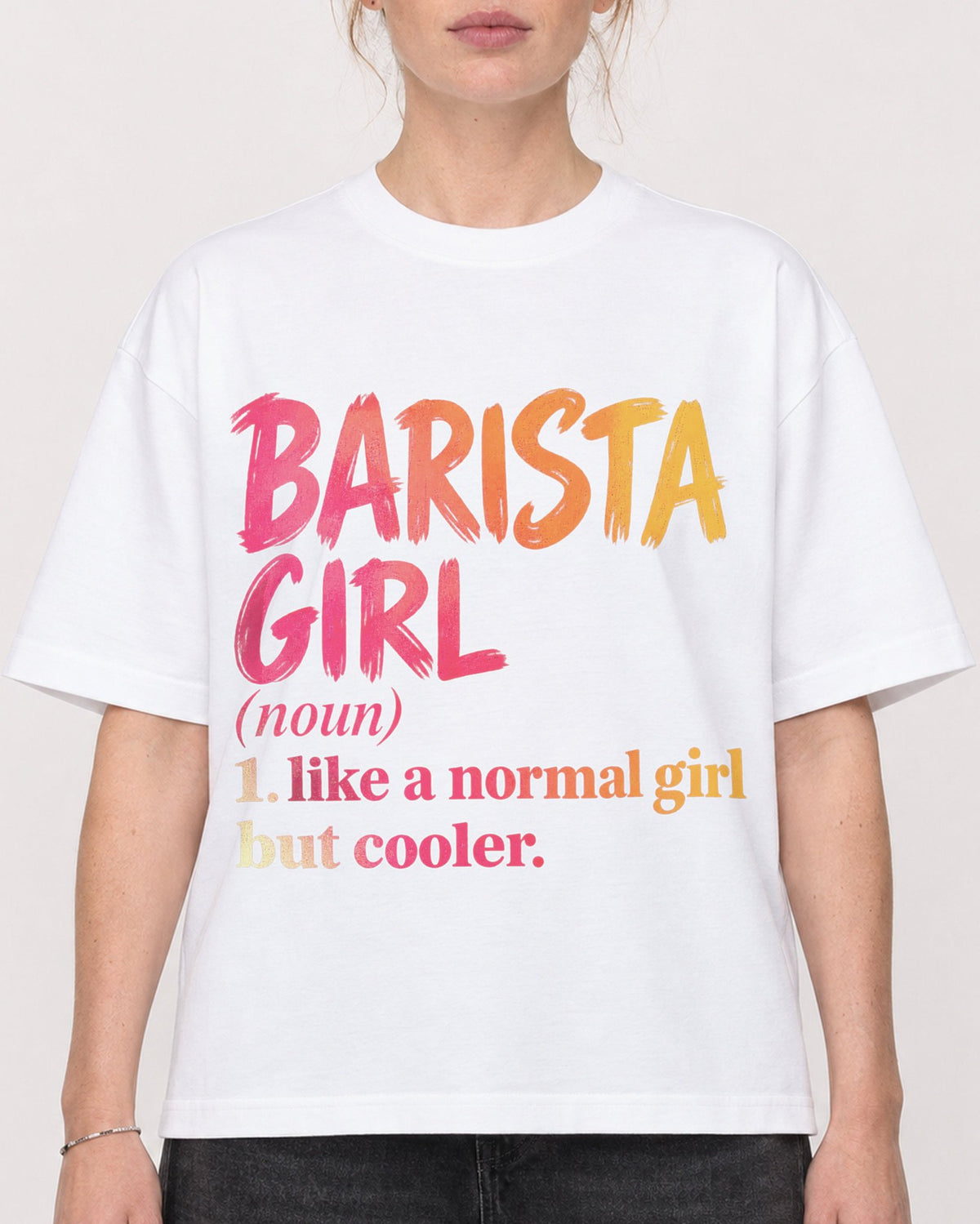 Mockup Boxy Heavyweight Tee White female close-up 28