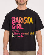 Mockup Boxy Heavyweight Tee Black male close-up 28