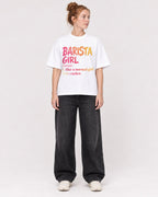 Mockup Boxy Heavyweight Tee White female full-body 28