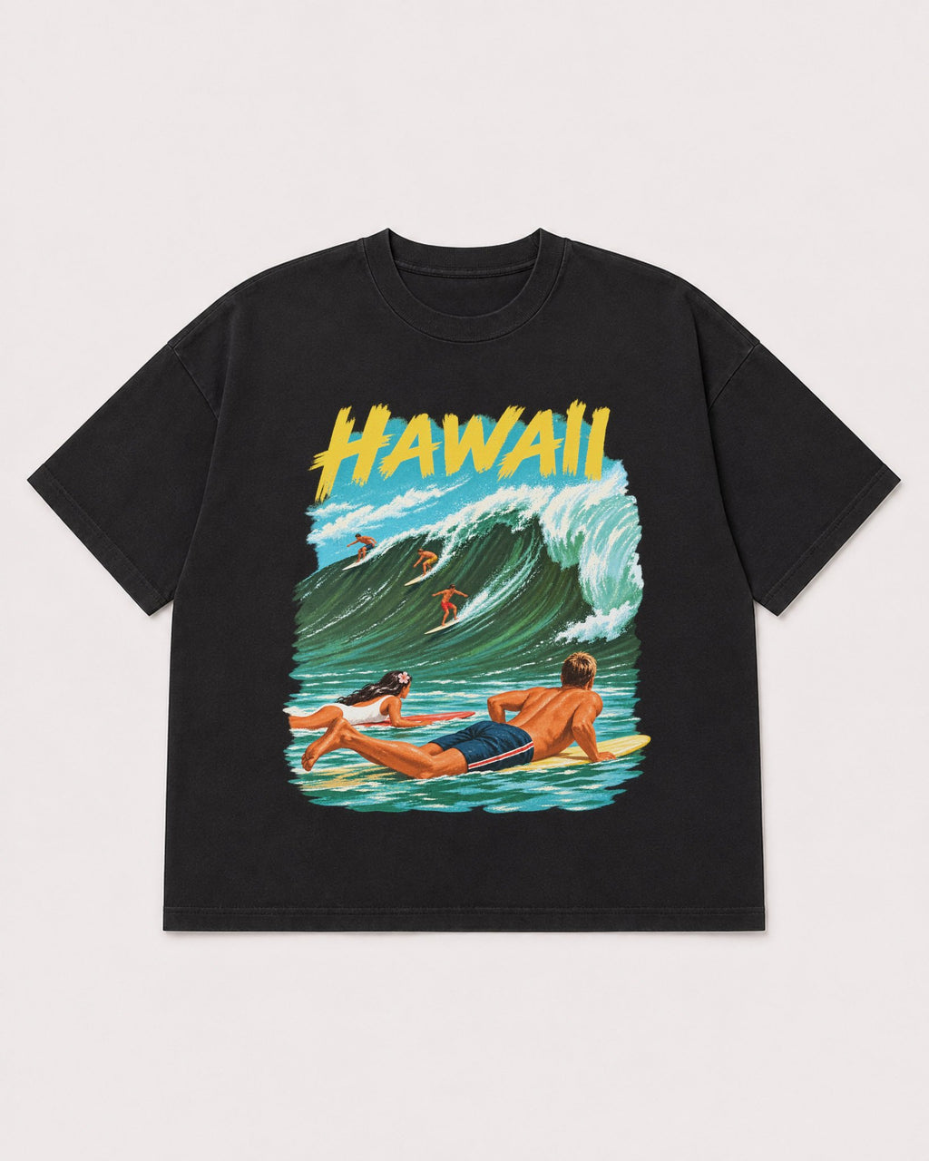 Mockup Boxy Heavyweight Tee Black product