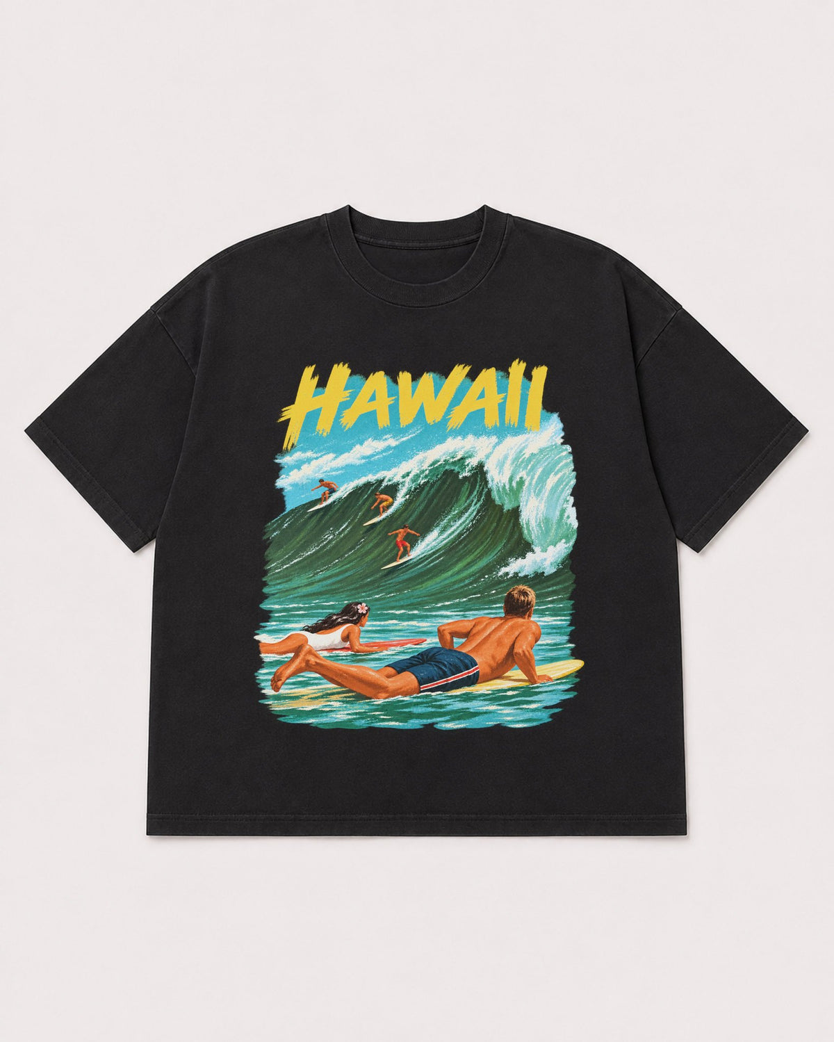Mockup Boxy Heavyweight Tee Black product