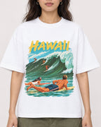Mockup Boxy Heavyweight Tee White female close-up 02