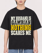 Mockup Boxy Heavyweight Tee Black male close-up 11