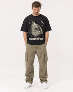 Mockup Boxy Heavyweight Tee Black male full-body 08