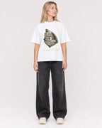 Mockup Boxy Heavyweight Tee White female full-body 08