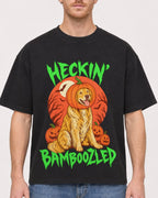 Mockup Boxy Heavyweight Tee Black male close-up 38