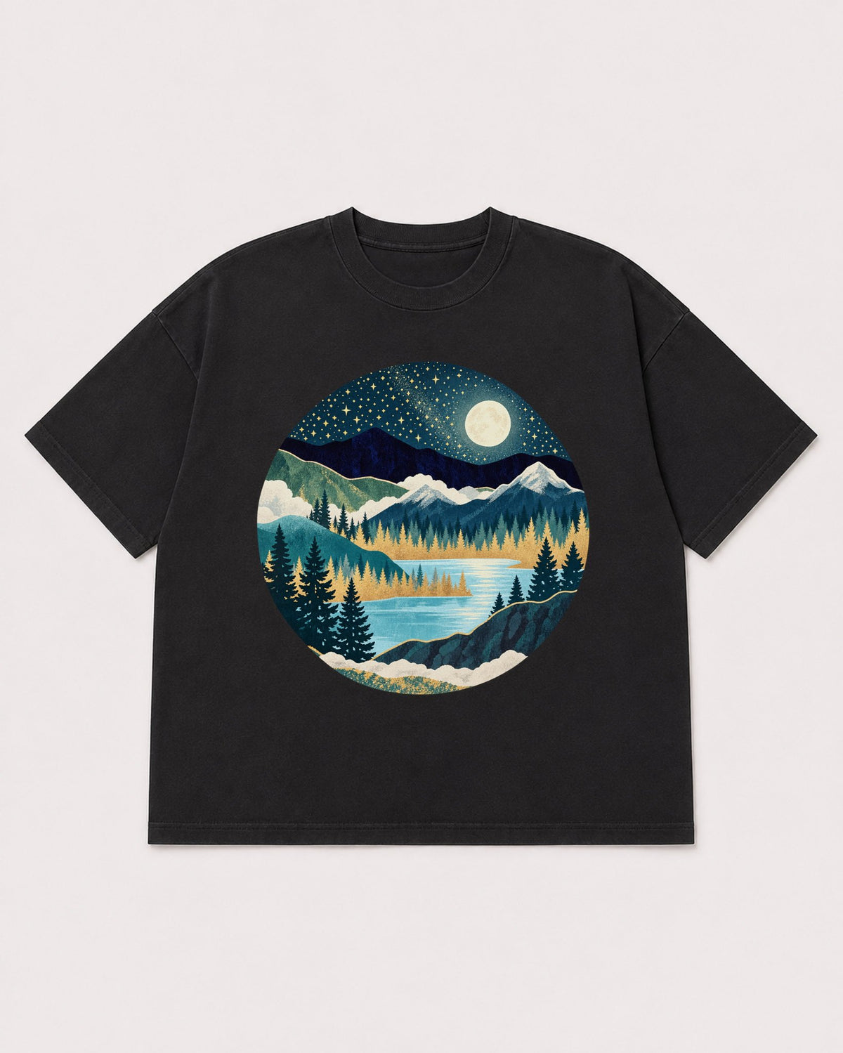 Mockup Boxy Heavyweight Tee Black product