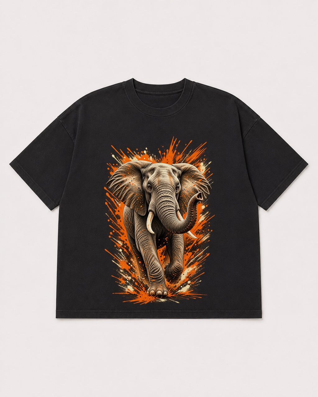Mockup Boxy Heavyweight Tee Black product
