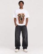 Mockup Boxy Heavyweight Tee White male full-body 05