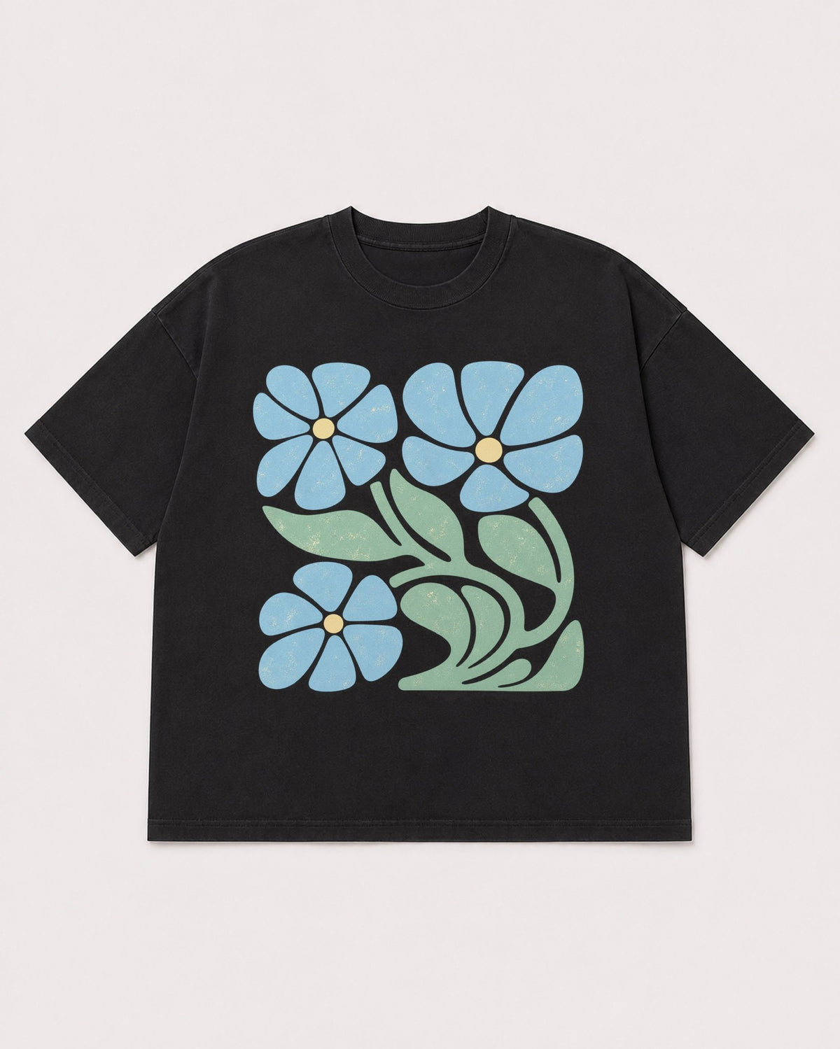 Mockup Boxy Heavyweight Tee Black product