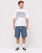 Mockup Boxy Heavyweight Tee White male full-body 38