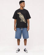 Mockup Boxy Heavyweight Tee Black male full-body 15