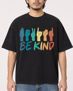 Mockup Boxy Heavyweight Tee Black male close-up 22