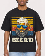Mockup Boxy Heavyweight Tee Black male close-up 05