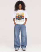 Mockup Boxy Heavyweight Tee White female full-body 05