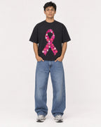 Mockup Boxy Heavyweight Tee Black male full-body 46
