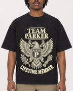 Mockup Boxy Heavyweight Tee Black male close-up 04