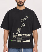 Mockup Boxy Heavyweight Tee Black male close-up 07