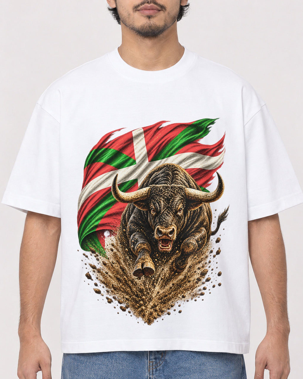 Mockup Boxy Heavyweight Tee White male close-up 02