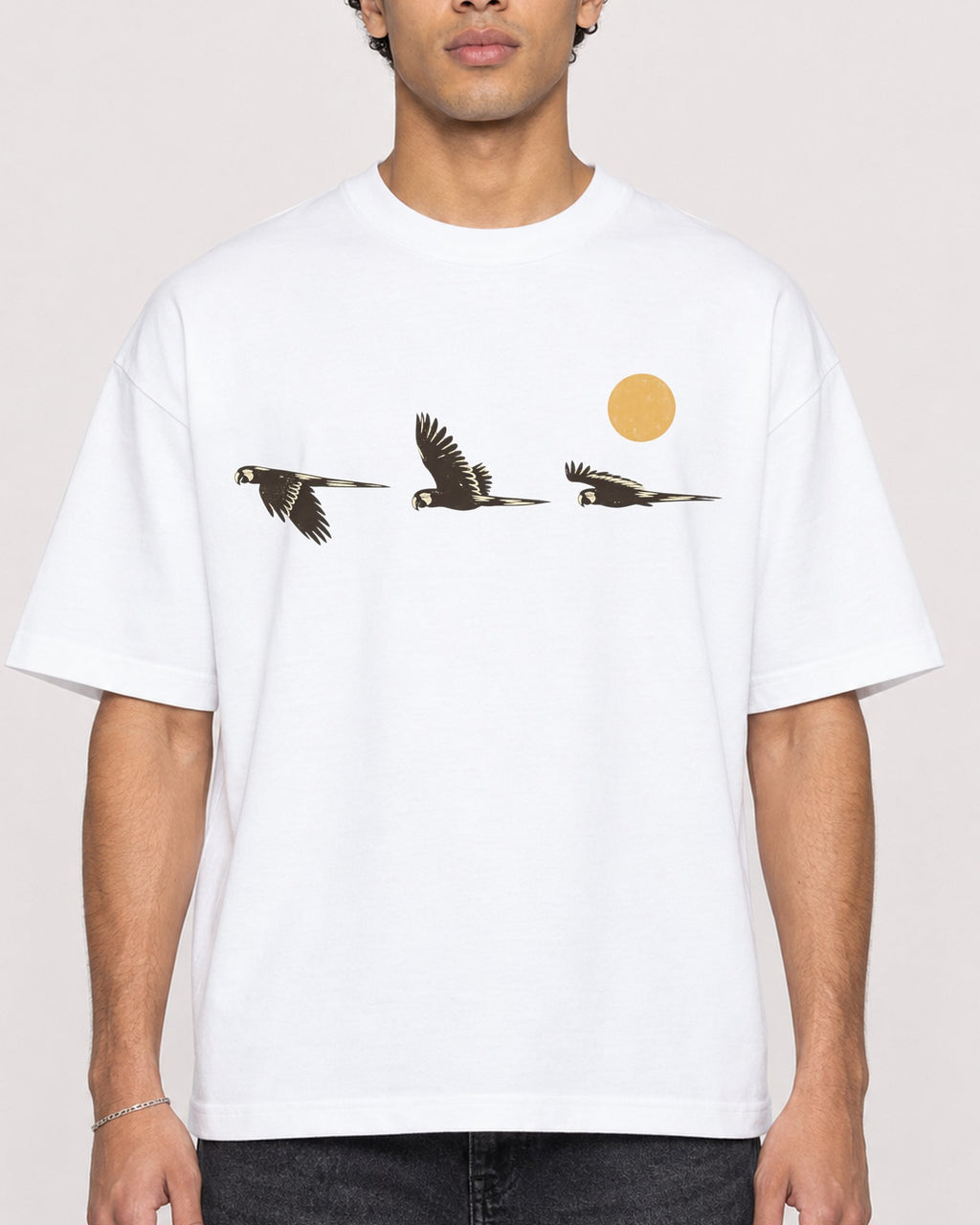 Mockup Boxy Heavyweight Tee White male close-up 10