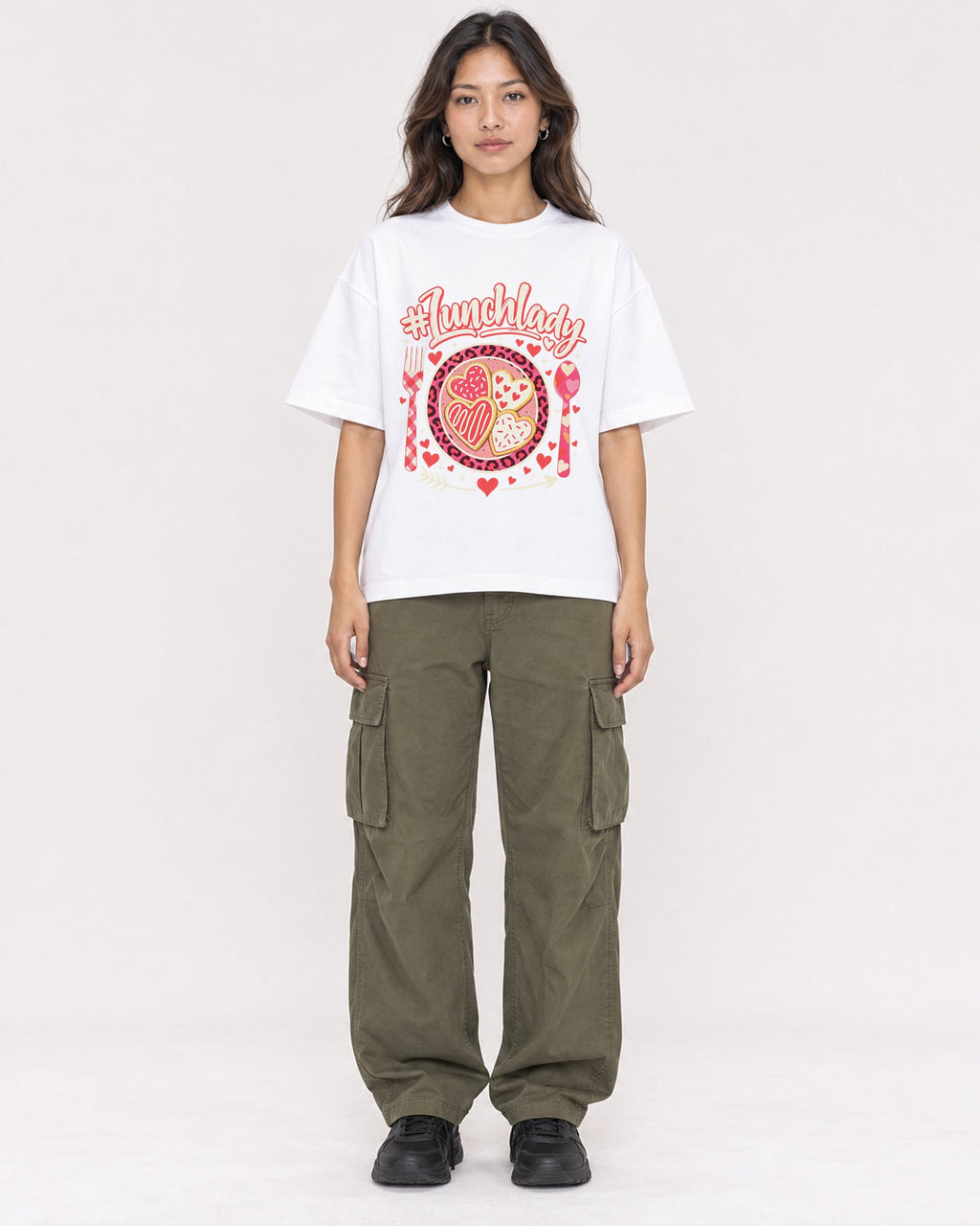 Mockup Boxy Heavyweight Tee White female full-body 02